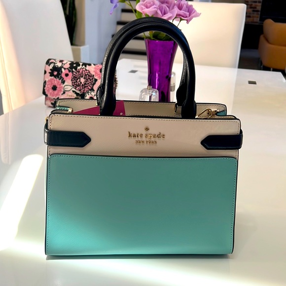 ๐BEAUTIFUL MEDIUM OCEAN BLUE SATCHEL! By KATE SPADE!